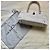 Borsa a mano in pelle monogramma La Bagagerie Bianco Beige - vista 3