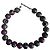 Autre Marque Collana Sobral Perle Viola Motivi Geometrici Multicolore Porpora Viola scuro