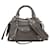 Sac à main Balenciaga Mini Motocross Neo Classic City en cuir de veau grainé gris Marron Gris anthracite  - vue 1