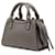 Sac à main Balenciaga Mini Motocross Neo Classic City en cuir de veau grainé gris Marron Gris anthracite  - vue 2