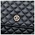Wallet On Chain Portafoglio Chanel in agnello microquilted nero con catena CC - vista 5