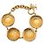Bracciale a maglie medaglione dorato CC placcato oro Chanel D'oro - vista 2