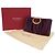 Salvatore Ferragamo Clutch Gancini in satin viola con catena Ferragamo Porpora Viola scuro - vista 12