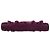 Salvatore Ferragamo Clutch Gancini in satin viola con catena Ferragamo Porpora Viola scuro - vista 3