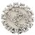 Timeless Chanel Silberbrosche mit Strass