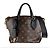 Borsa a Spalla in Pelle Monogram Louis Vuitton Marrone Nero Monogramma