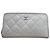 Cartera de cadena de piel de ternera granulada plateada Chanel Plata