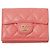 Billetera de tres pliegues para mujeres Chanel Matelassé Rosa