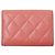 Billetera de tres pliegues para mujeres Chanel Matelassé Rosa - vista 2