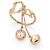 NEUER CHRISTIAN DIOR RING KETTE LOGO STRASS T54 GOLDMETALLRING