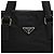 Jacquard Pasta triangular de metal esmaltado Prada em nylon preto - vista 11
