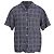 Camicia button-down in lino blu con logo jacquard Jw Anderson