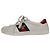 Sneakers basse Gucci Ace Bee in pelle bianca Bianco - vista 4