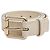 Chloé Buckle Belt in White Leather Cream