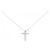 Autre Marque Collana con croce di diamante in oro bianco Au750 Argento