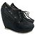 Balenciaga Scarpe Stringate Wedge in pelle nera Nero