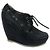 Balenciaga Scarpe Stringate Wedge in pelle nera Nero - vista 2