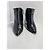 Botines de cuero negro Louis Vuitton con tacón - vista 4