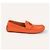 Mocassini Gucci in pelle con logo GG Arancione - vista 3