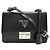 Clutch e borsa a spalla in pelle smaltata nera Prada Nero - vista 2