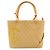 Große Schultertasche Chanel Cambon Line Coco Mark Beige Gelb - Ansicht 2