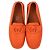 Mocassini Gucci in pelle arancione - vista 2