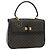 Céline Borsa a mano in tela Macadam CELINE in pelle PVC nera e oro Auth 178597A Nero D'oro