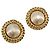 Chanel Ohrringe aus goldfarbenem Metall CC Auth 175112