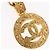 Chaveiro CHANEL em metal dourado CC Auth bs35092M - vista 3