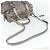 PRADA Geraffte Handtasche aus Leder 2-Wege Grau Silber Auth 178080A Braun - Ansicht 8