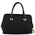 Céline Borsa a mano Celine Circle in nylon nero e oro Auth 178010 D'oro - vista 3