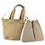 Borsa a Spalla in Tela GG Sherry Line di GUCCI 2 Pezzi Beige Auth BA12349