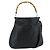 Borsa a Spalla in Pelle Gucci Bamboo 2way Nera Oro 001 2404 1577 Auth bs34581 Nero D'oro