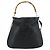 Borsa a Spalla in Pelle Gucci Bamboo 2way Nera Oro 001 2404 1577 Auth bs34581 Nero D'oro - vista 2