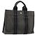 Hermès HERMES Fourre ToutPM Borsa a Mano Cotone Grigio Argento Auth fm5317 Marrone
