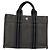 Hermès HERMES Fourre ToutPM Borsa a Mano Cotone Grigio Argento Auth fm5317 Marrone - vista 3