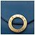 Céline Borsa a Spalla CELINE Circle in Pelle Blu Oro Auth bs34941 D'oro - vista 14
