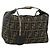 Borsa a mano in tela Zucca FENDI nera e marrone Auth 177235 Nero