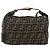 Borsa a mano in tela Zucca FENDI nera e marrone Auth 177235 Nero - vista 13