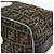 Borsa a mano in tela Zucca FENDI nera e marrone Auth 177235 Nero - vista 16