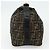 Borsa a mano in tela Zucca FENDI nera e marrone Auth 177235 Nero - vista 4