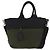 PRADA Borsa a mano in nylon 2 vie verde argento nero Auth ka4229A