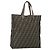 FENDI Zucca Canvas Tote Bag Schwarz Braun Auth 177771