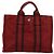 Hermès HERMES Fourre Tout PM Borsa a Mano in Cotone Rossa Argento Auth BA12360 Rosso - vista 2