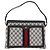 Borsa a Spalla Gucci GG Supreme Sherry Line PVC Blu Navy Oro Auth 177472 D'oro - vista 2