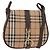 Borsa a Spalla Burberrys Nova Check in Tela e Pelle Beige Oro Auth bs34544 D'oro