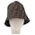 Chapéu bucket de lona Zucca FENDI preto marrom Auth 177661A  - vista 2