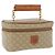 Céline Borsa a mano Vanity in tela Macadam CELINE in pelle PVC beige e oro Auth 178932A D'oro
