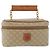 Céline Borsa a mano Vanity in tela Macadam CELINE in pelle PVC beige e oro Auth 178932A D'oro - vista 2