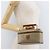 Céline Borsa a mano Vanity in tela Macadam CELINE in pelle PVC beige e oro Auth 178932A D'oro - vista 21